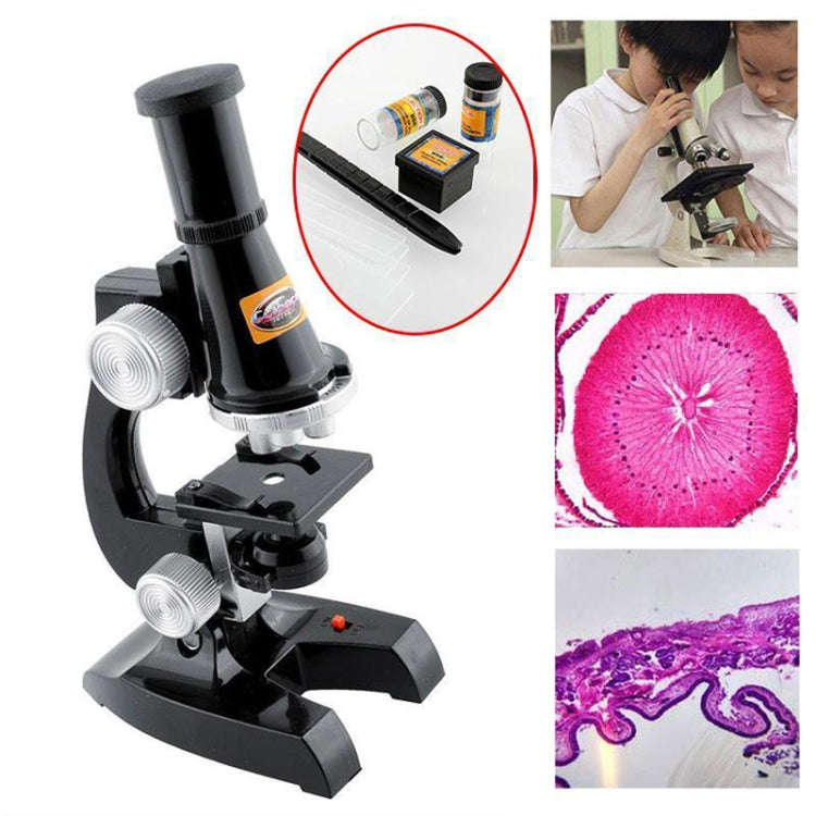 C2119 Children Early Education HD 450X Microscope Toy(Black)