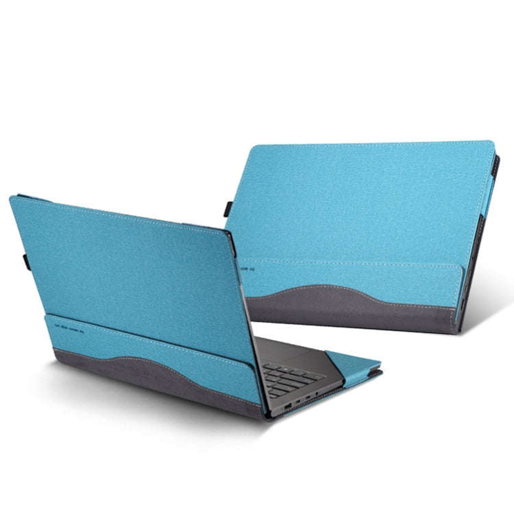 Laptop Leather Anti-Fall Protective Case For Lenovo XiaoXin Pro 14 2021(Gray Cobalt Blue)