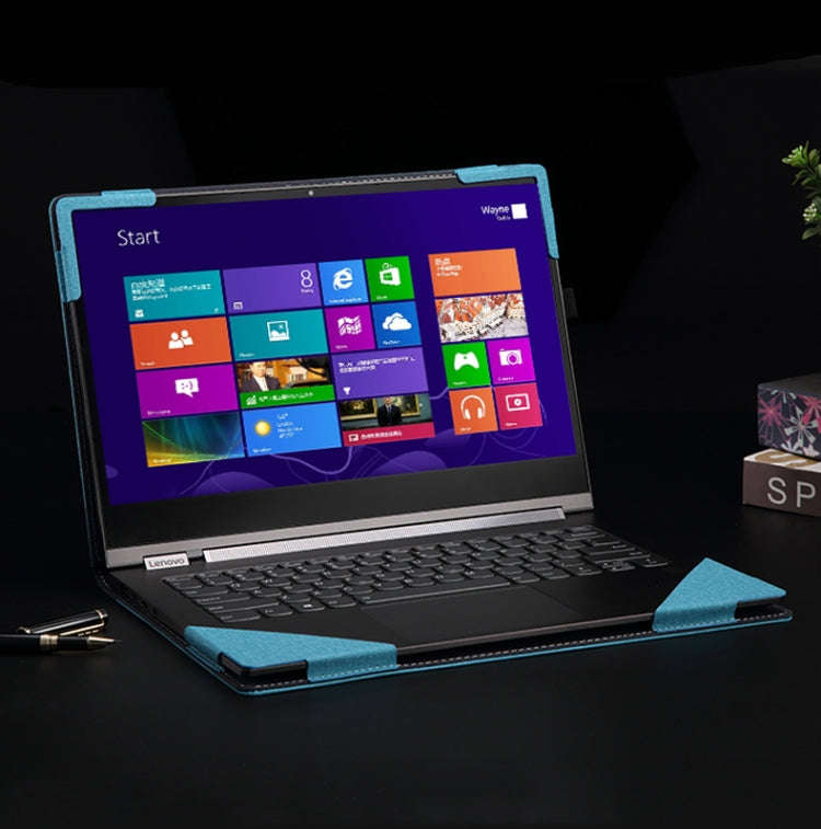 Laptop Leather Anti-Fall Protective Case For Lenovo XiaoXin Pro 14 2021(Deep Blue)