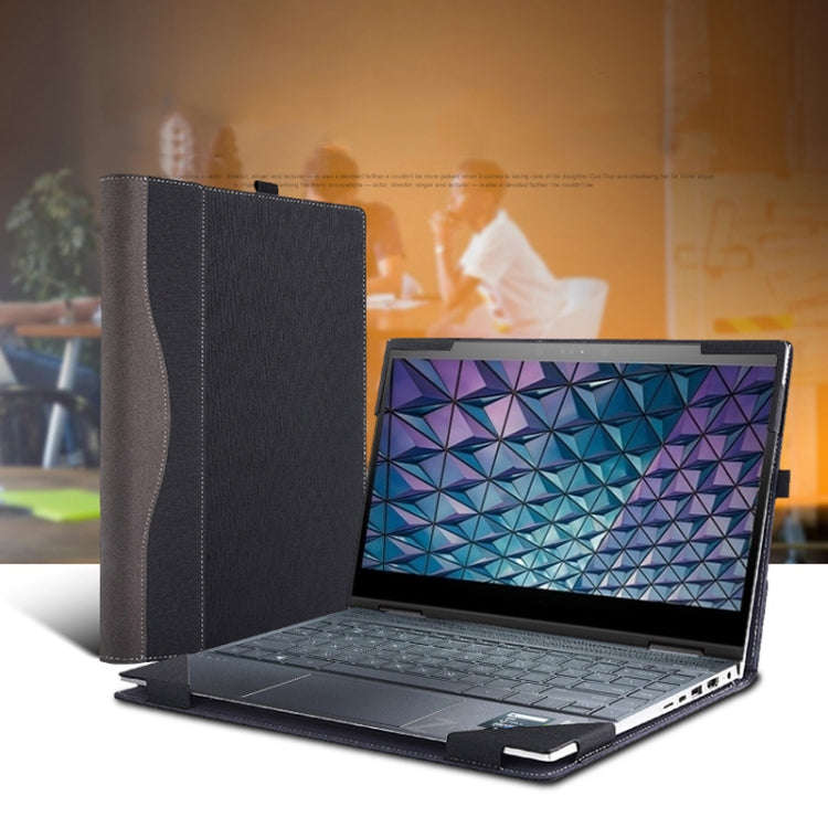 Laptop Leather Anti-Fall Protective Case For HP Envy X360 13-Ag Ar(Gray Cobalt Blue)