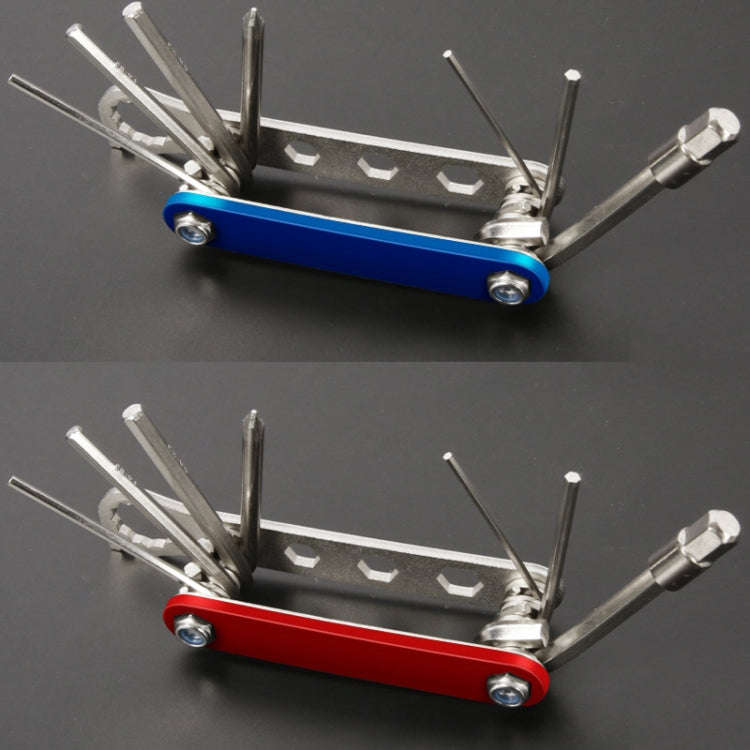 Bicycle 12 In 1 Portable Repair Tool(Red)