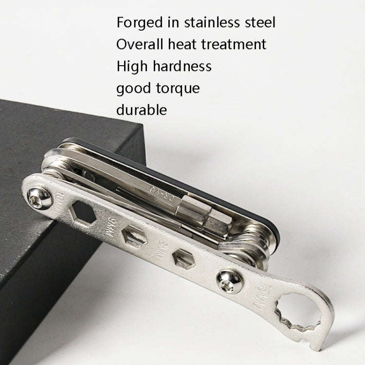 Bicycle 12 In 1 Portable Repair Tool(Black)
