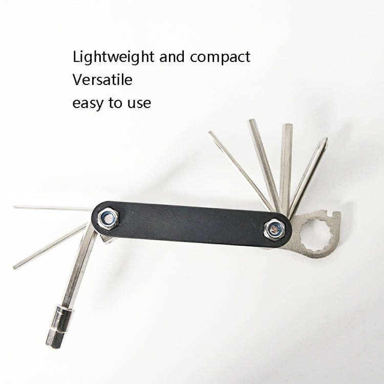Bicycle 12 In 1 Portable Repair Tool(Black)