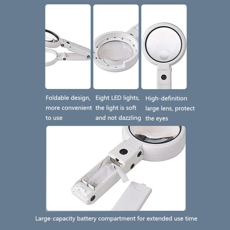 5X / 11X USB Charging LED Light Handheld Magnifier(FS 75RC)