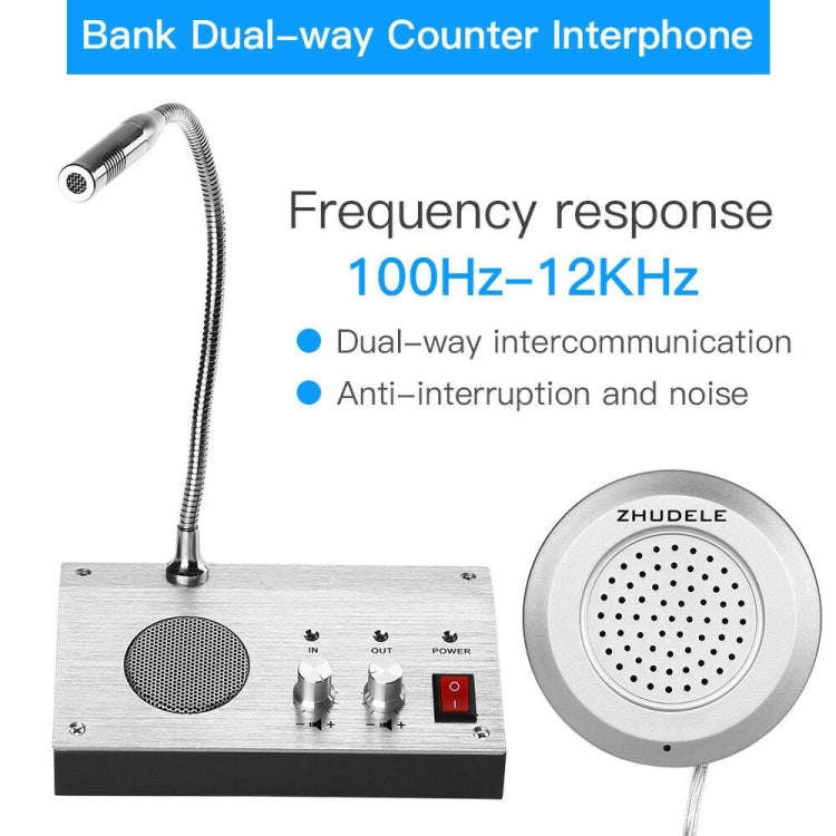 ZHUDELE ZDL-9908 Window Two-way Walkie-talkie Bank/Hospital/Station/Counter Microphone Amplifier,...