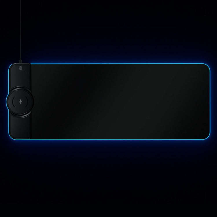 K9186 Multifunctional RGB Lighting Mouse Pad With Wireless Charger(Black)