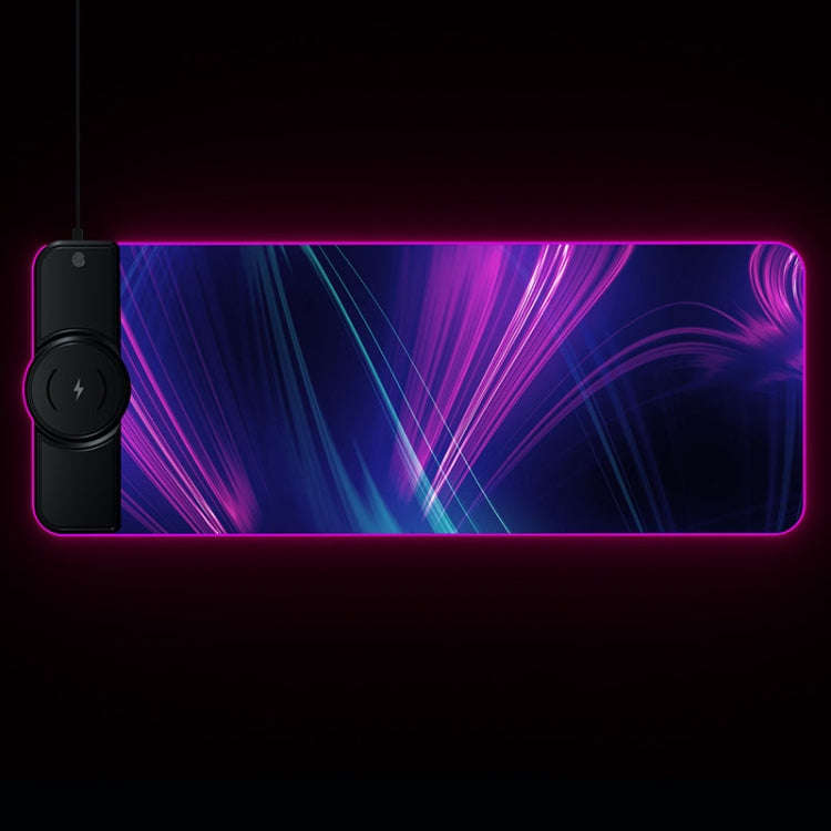 K9186 Multifunctional RGB Lighting Mouse Pad With Wireless Charger(Colorful)