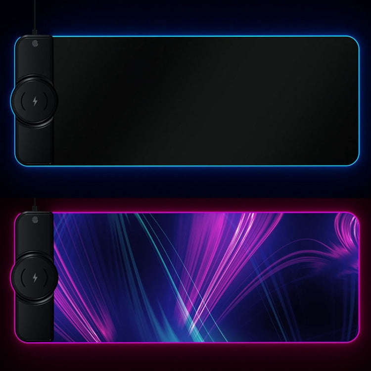 K9186 Multifunctional RGB Lighting Mouse Pad With Wireless Charger(Colorful)