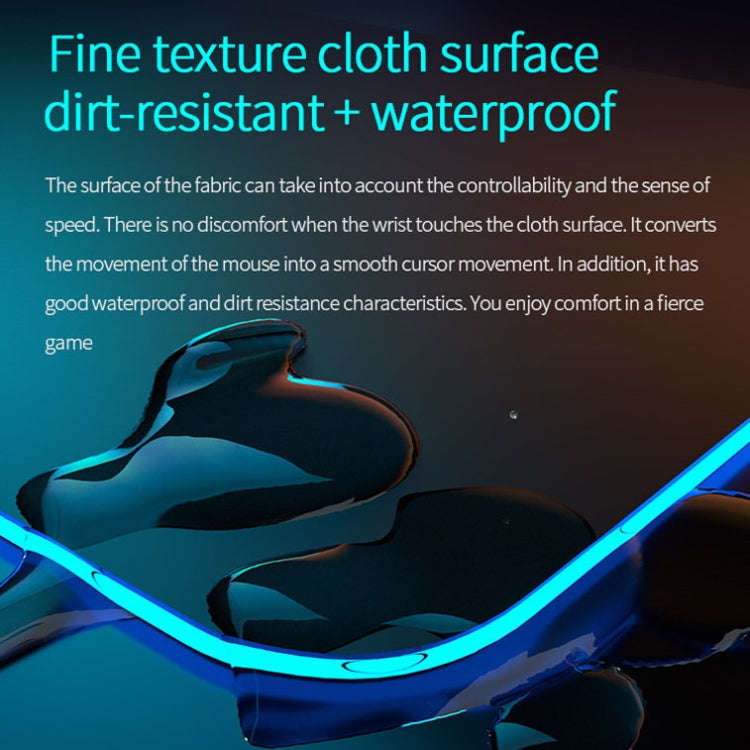 K9186 Multifunctional RGB Lighting Mouse Pad With Wireless Charger(Colorful)