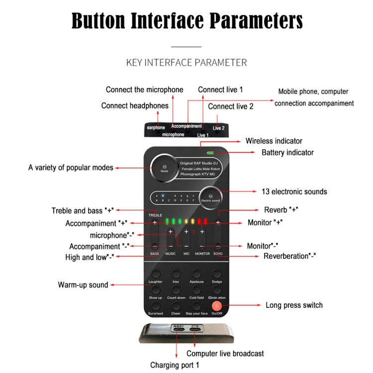 K9 Set Voice Changer Game Live Broadcast Mobile Computer Sound Card
