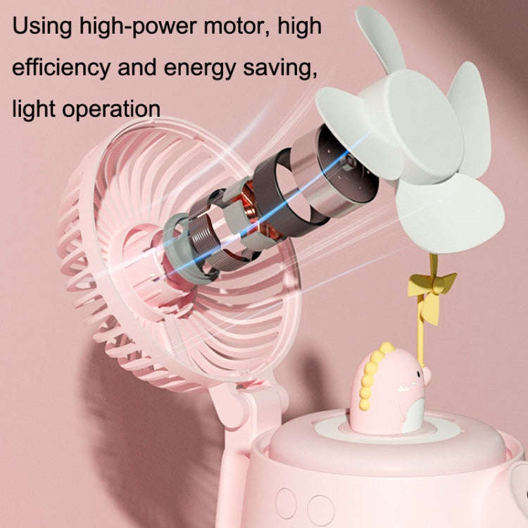 A04a USB Cute Pet Kettle Spray Desktop Fan(White Lucky Cat)