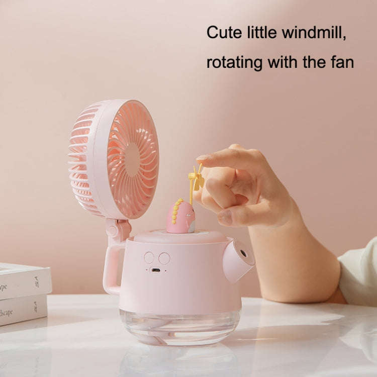 A04a USB Cute Pet Kettle Spray Desktop Fan(White Lucky Cat)