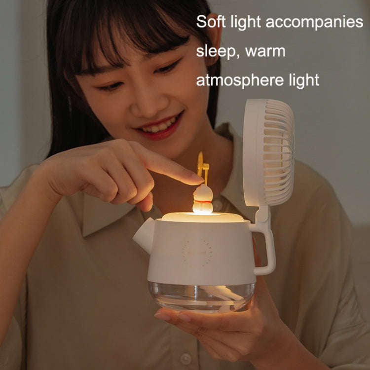 A04a USB Cute Pet Kettle Spray Desktop Fan(Pink Small Dinosaur)