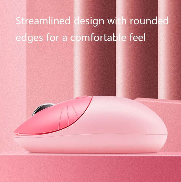 M3 3 Keys Cute Silent Laptop Wireless Mouse, Spec: Bluetooth Wireless Version (Gray Black)