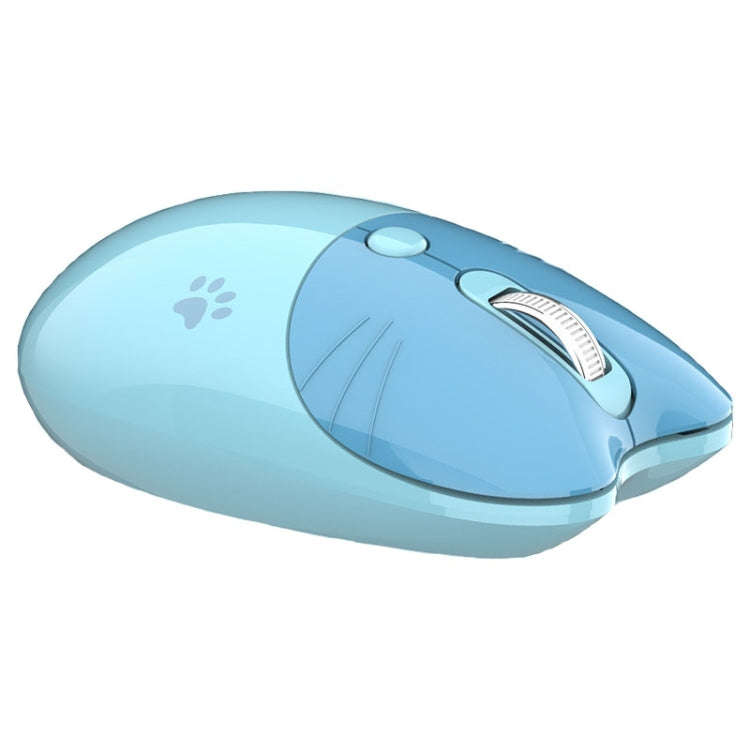 M3 3 Keys Cute Silent Laptop Wireless Mouse, Spec: Bluetooth Wireless Version (Blue)