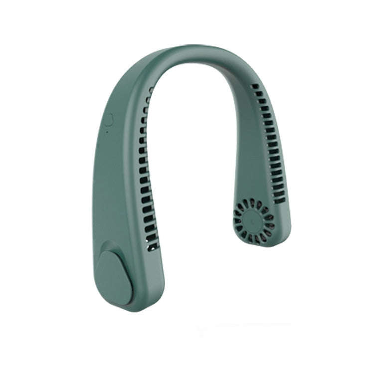 F2 USB Outdoor Portable Hanging Neck Fan(Green)