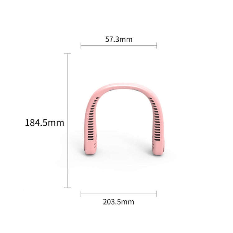 F2 USB Outdoor Portable Hanging Neck Fan(Pink)