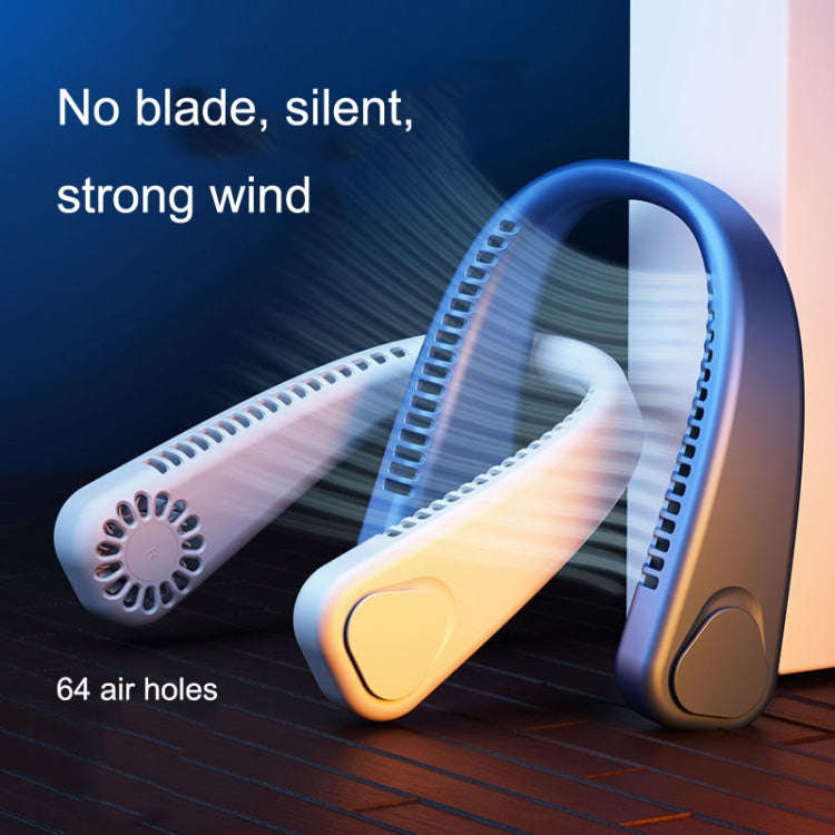 F2 USB Outdoor Portable Hanging Neck Fan(Blue)