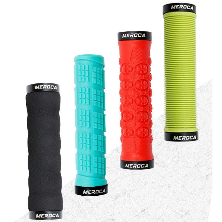 MEROCA Mountain Bike Anti-slip Shock Absorber Riding Grip Cover, Style: One Side Lock ME38 Sky Blue