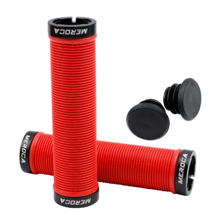 MEROCA Mountain Bike Anti-slip Shock Absorber Riding Grip Cover, Style: Bilateral Lock Thread ME1...