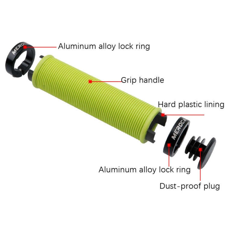 MEROCA Mountain Bike Anti-slip Shock Absorber Riding Grip Cover, Style: Bilateral Lock Thread ME1...