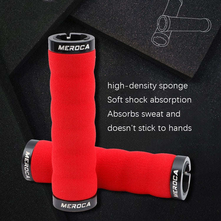 MEROCA Mountain Bike Anti-slip Shock Absorber Riding Grip Cover, Style: Bilateral Lock Sponge ME3...