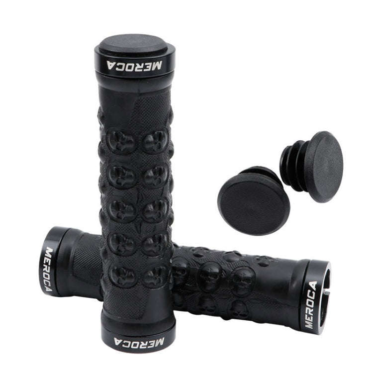 MEROCA Mountain Bike Anti-slip Shock Absorber Riding Grip Cover, Style: Bilateral Lock Skull ME23...