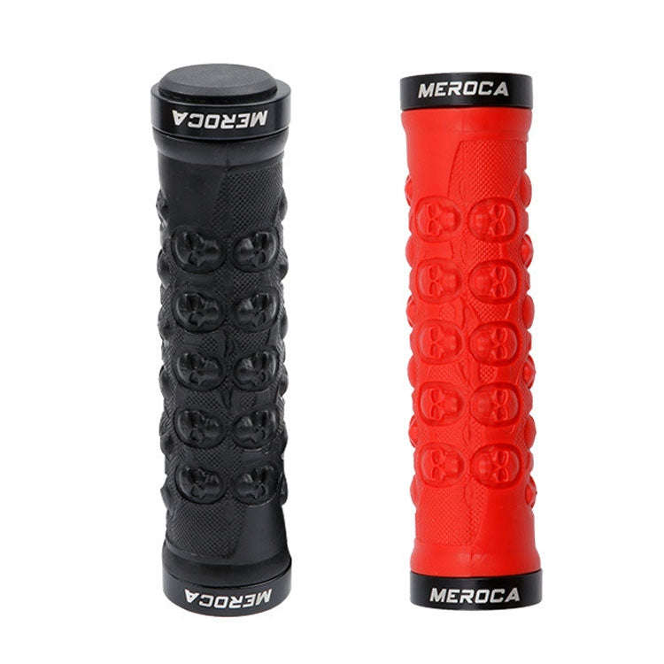 MEROCA Mountain Bike Anti-slip Shock Absorber Riding Grip Cover, Style: Bilateral Lock Skull ME23...