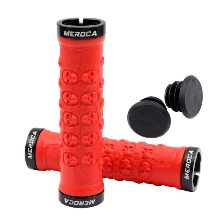 MEROCA Mountain Bike Anti-slip Shock Absorber Riding Grip Cover, Style: Bilateral Lock Skull ME23...