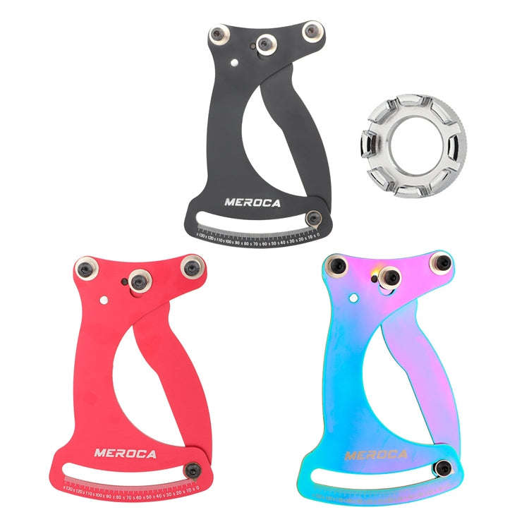 MEROCA Bicycle Ring Calibration Tool Spoke Tension Tube Wheel Set Steel Wire, Color: Red+Wrench