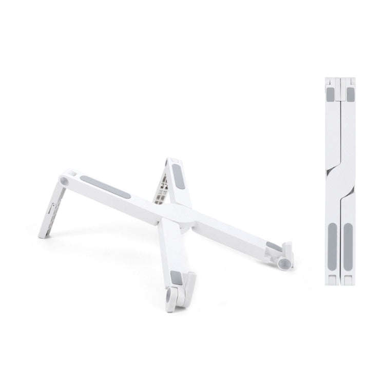 X1 Plastic Silicone Non-Slip Foldable Laptop Stand(White)
