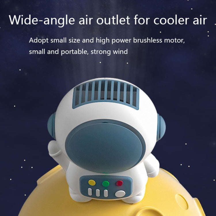 6052 USB Charging Mini Astronaut Shape Bladeless Fan(Blue)