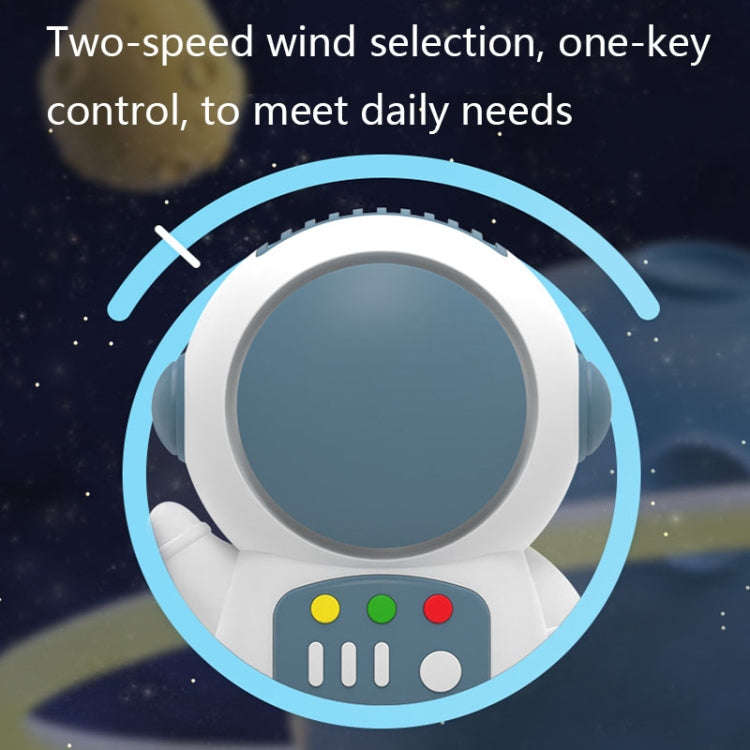 6052 USB Charging Mini Astronaut Shape Bladeless Fan(Blue)