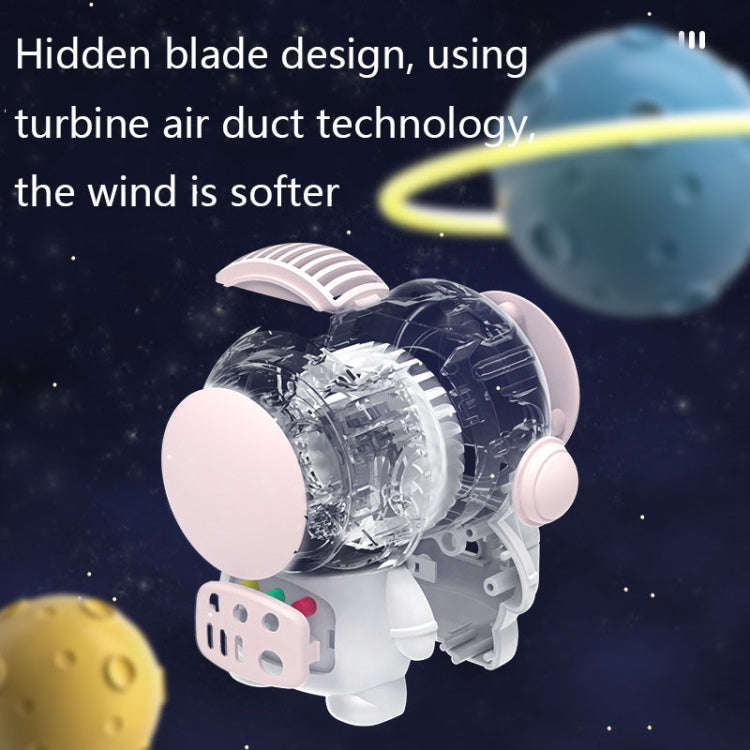 6052 USB Charging Mini Astronaut Shape Bladeless Fan(Green)