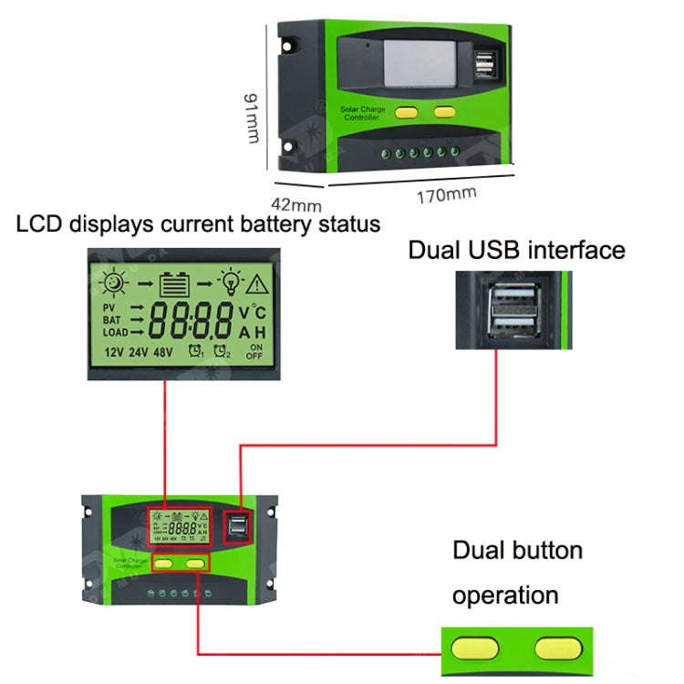 30A Intelligent Lighting Solar Power System Controller