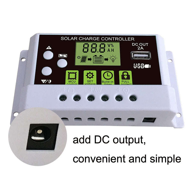 30A LED Smart Off-Grid System Lithium Battery Solar Street Light Charge Controller
