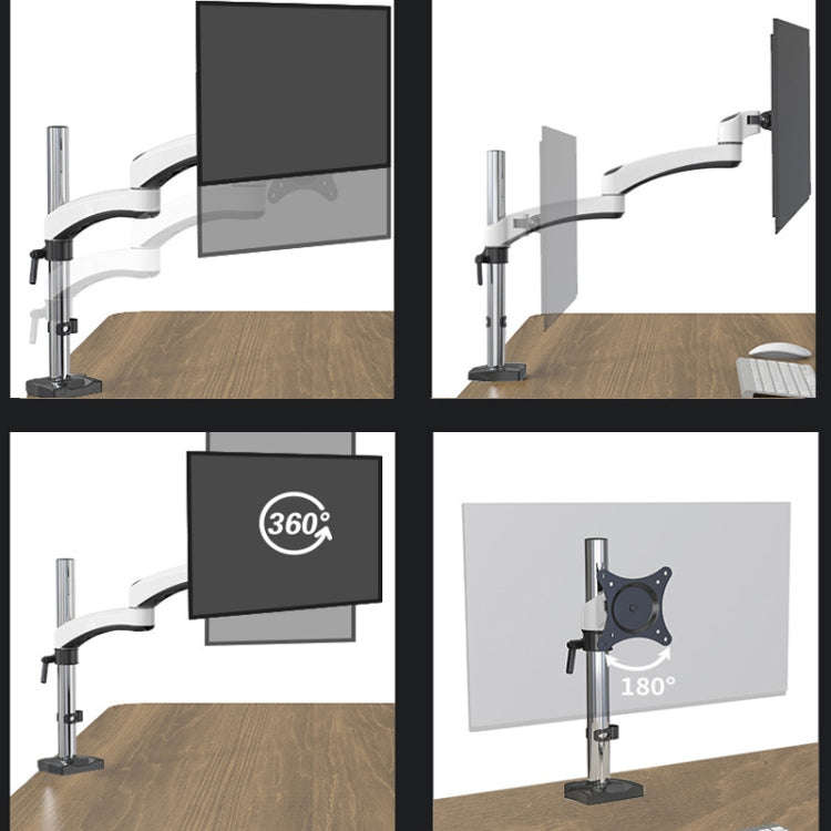 Gibbon Mounts FE112 Aluminum Alloy Lifting and Rotating LCD Computer Monitor Bracket(Perforation)