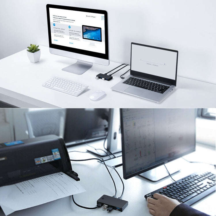 USB3.0 4 In 1 Computer Printer Sharer(4-ports)