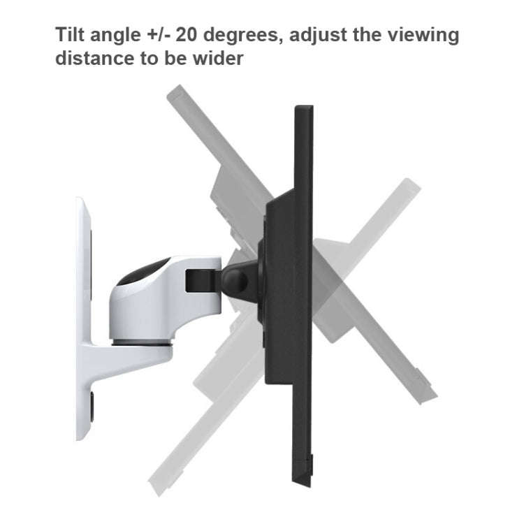 Gibbon Mounts FE110W Computer Monitor Wall Mount Universal Swivel Bracket(White)