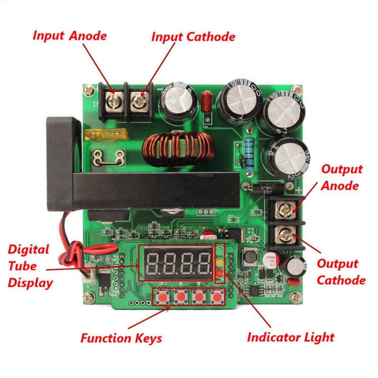 High Power DC-DC Adjustable Boost Module Digital Boost Circuit Board