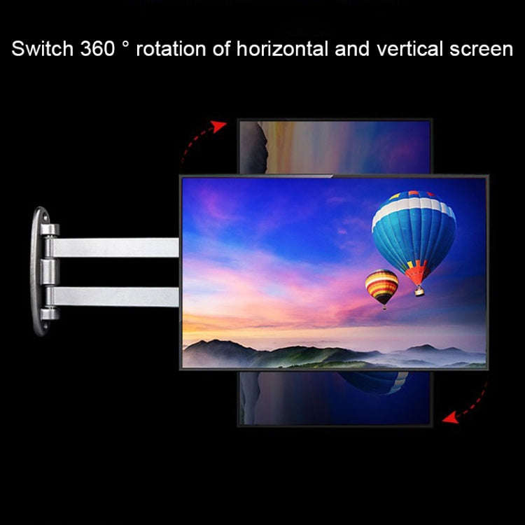 Computer LCD Monitor Wall Mounted Universal Swivel Bracket(Silver)