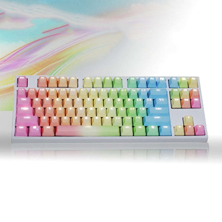 104 Keys Light-transmitting Dip-dyed Keycaps(Rainbow Dip)