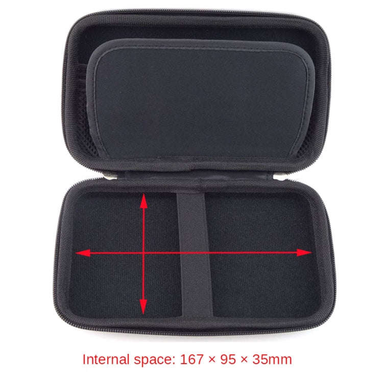 GH1302 EVA Hard Shell Hard Drive Bag Digital Storage Bag(Black)