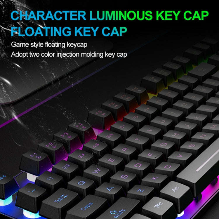 ZIYOU LANG T87 Gaming Luminous Wireless Keyboard and Mouse Set(Blue)