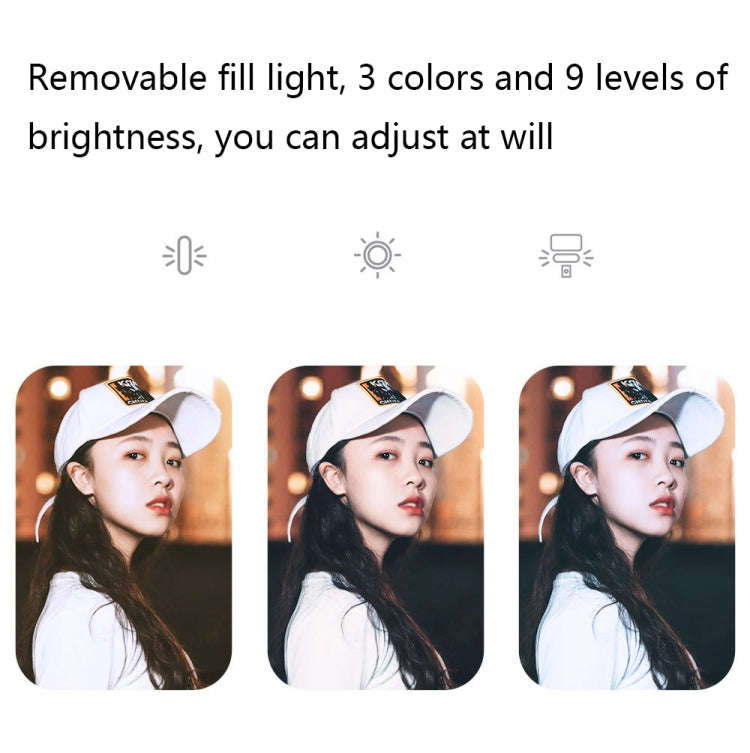 Removable Fill Light Phone Handheld Stabilizer with APP(Q09 Black)