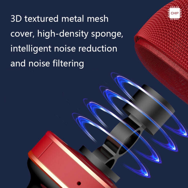 WS898 Live Wireless Bluetooth Microphone with Audio Function(Red)
