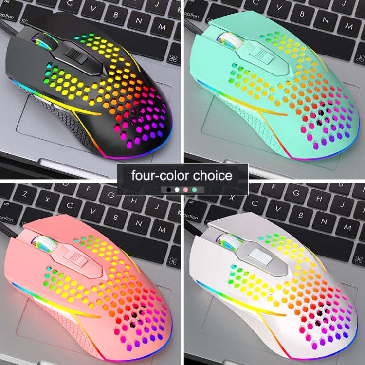 LEAVEN S50 6Keys Macro Definition Programmable RGB Lighted Gaming Wired Mouse, Cable Length: 1.5m...