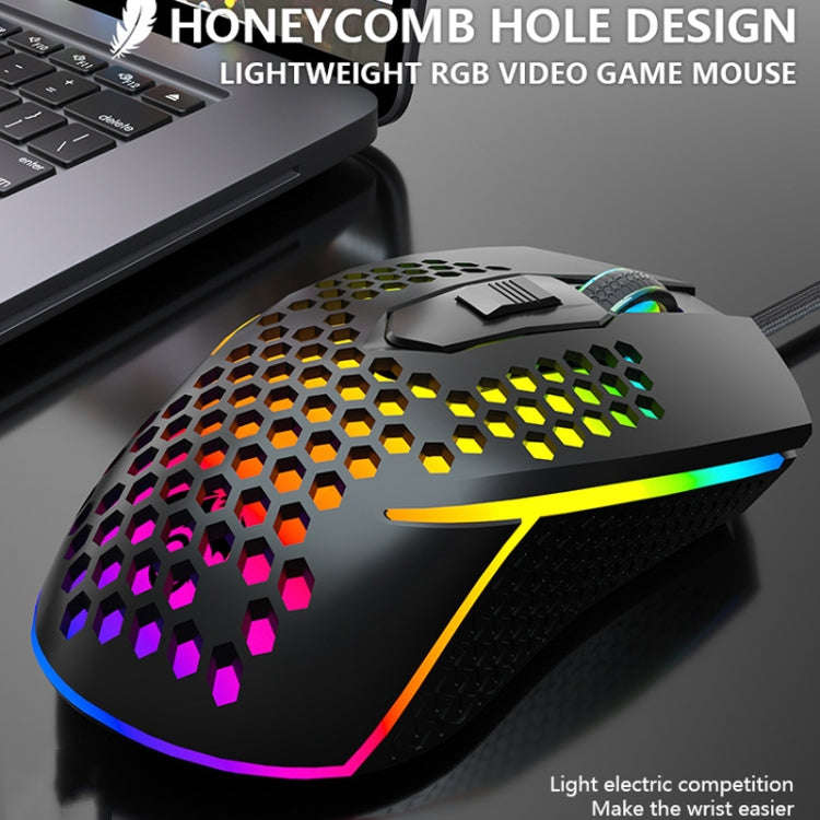 LEAVEN S50 6Keys Macro Definition Programmable RGB Lighted Gaming Wired Mouse, Cable Length: 1.5m...