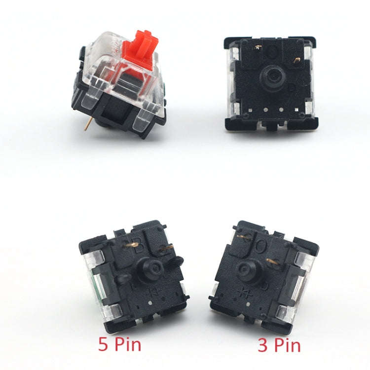 10 PCS Gateron G Shaft Black Bottom Transparent Shaft Cover Axis Switch, Style: G3 Foot (Red Shaft)
