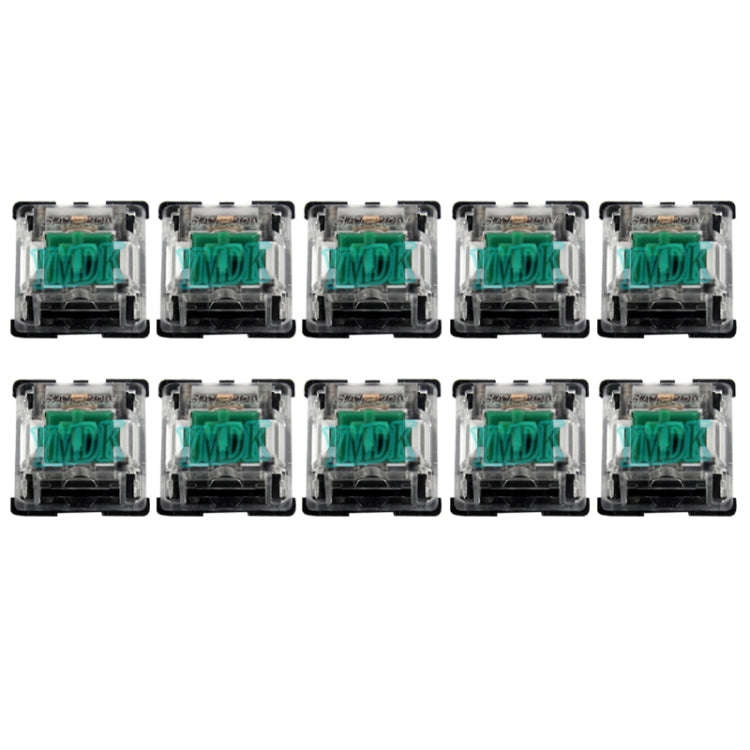 10 PCS Gateron G Shaft Black Bottom Transparent Shaft Cover Axis Switch, Style: G5 Foot (Green Sh...